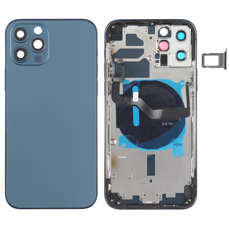 Replacement Back Housing for iPhone 12 Pro with Buttons - Blue - Best Cell Phone Parts Distributor in Canada, Parts Source Replacement Back Housing for iPhone 12 Pro with Buttons - Blue - Best Cell Phone Parts Distributor in Canada, Parts Source